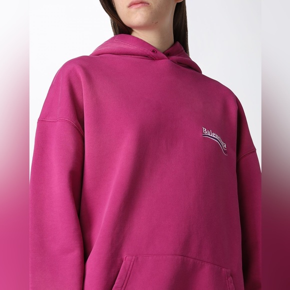 BALENCIAGA Oversized Sweatshirt Unisex XS Fuscia - Picture 6 of 16